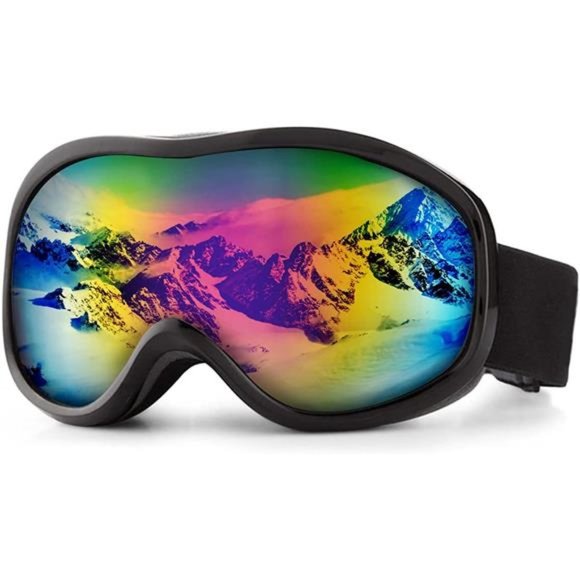 Ski Goggles, Anti fog Ski Goggles/ Snowboard Goggles for Women, Men & Youth, 100